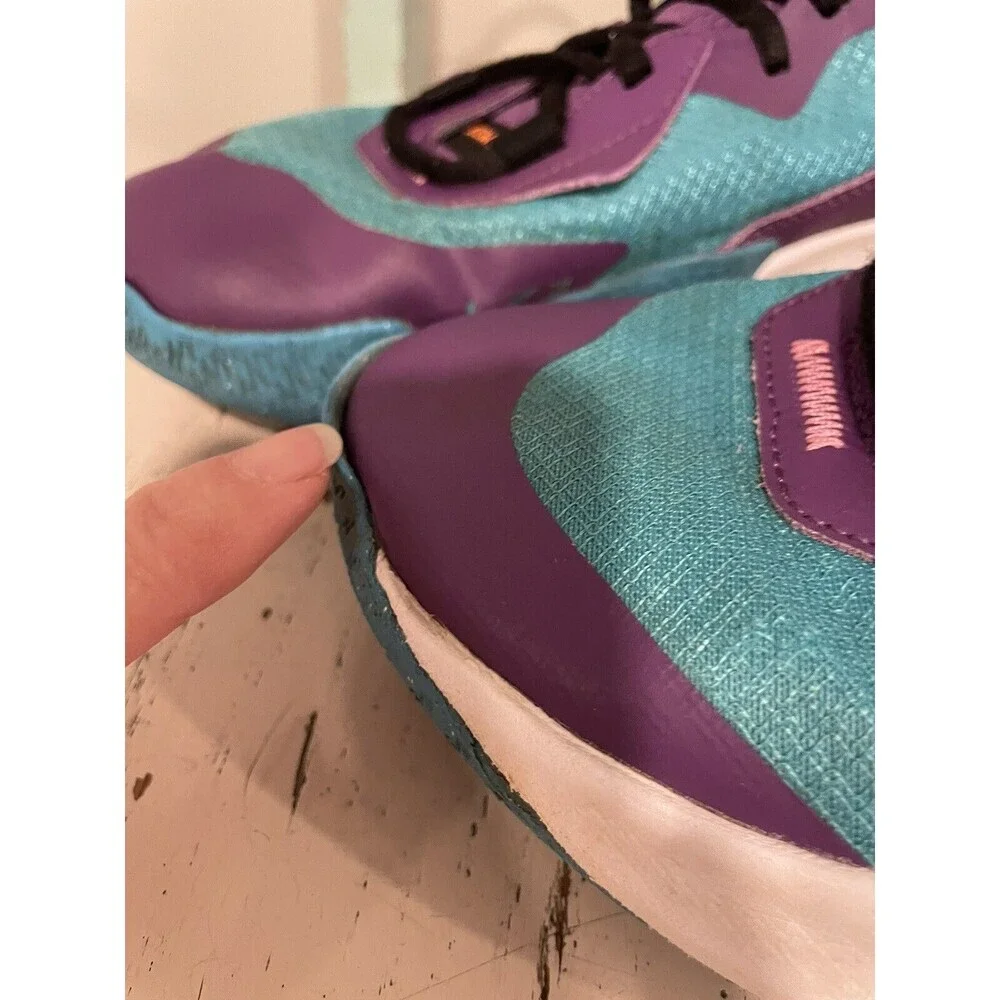 NIKE AIR ZOOM CROSSOVER BASKETBALL Big Kid Shoes Sz 7 Teal Volt Purple Sneaker